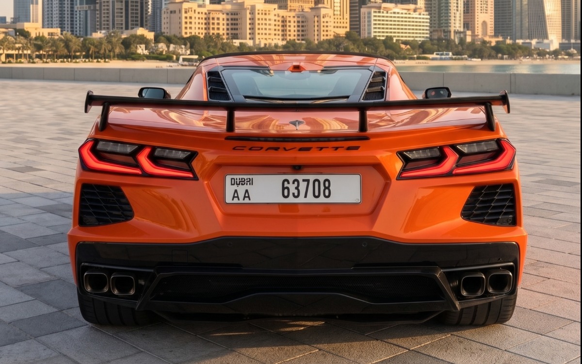 2025 Chevrolet Corvette Stingray 3LT Convertible in Lava Orange — gallery photo 2 in Dubai