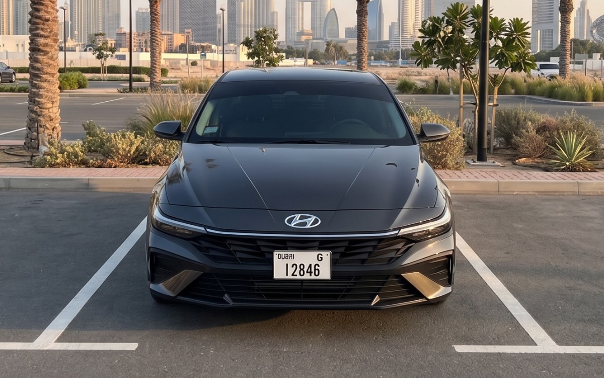 2024 Hyundai Elantra in Graphite Grey — gallery photo 2 in Dubai