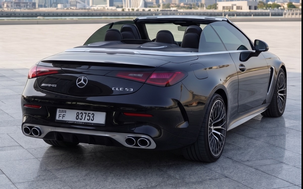 2025 Mercedes-AMG CLE 53 4MATIC+ Cabriolet in Solid Black — gallery photo 2 in Dubai