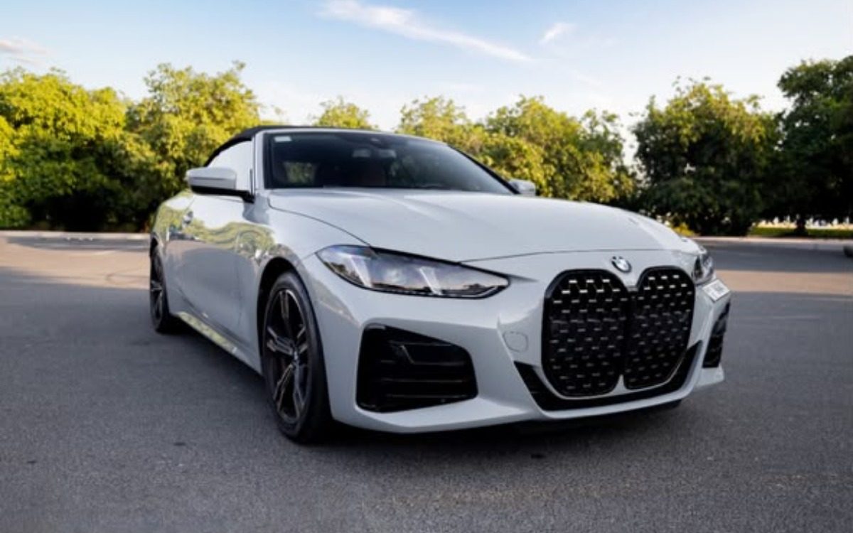 2024 BMW 4 Series M440i Convertible in Titanium Grey for rent in Dubai — photo 1