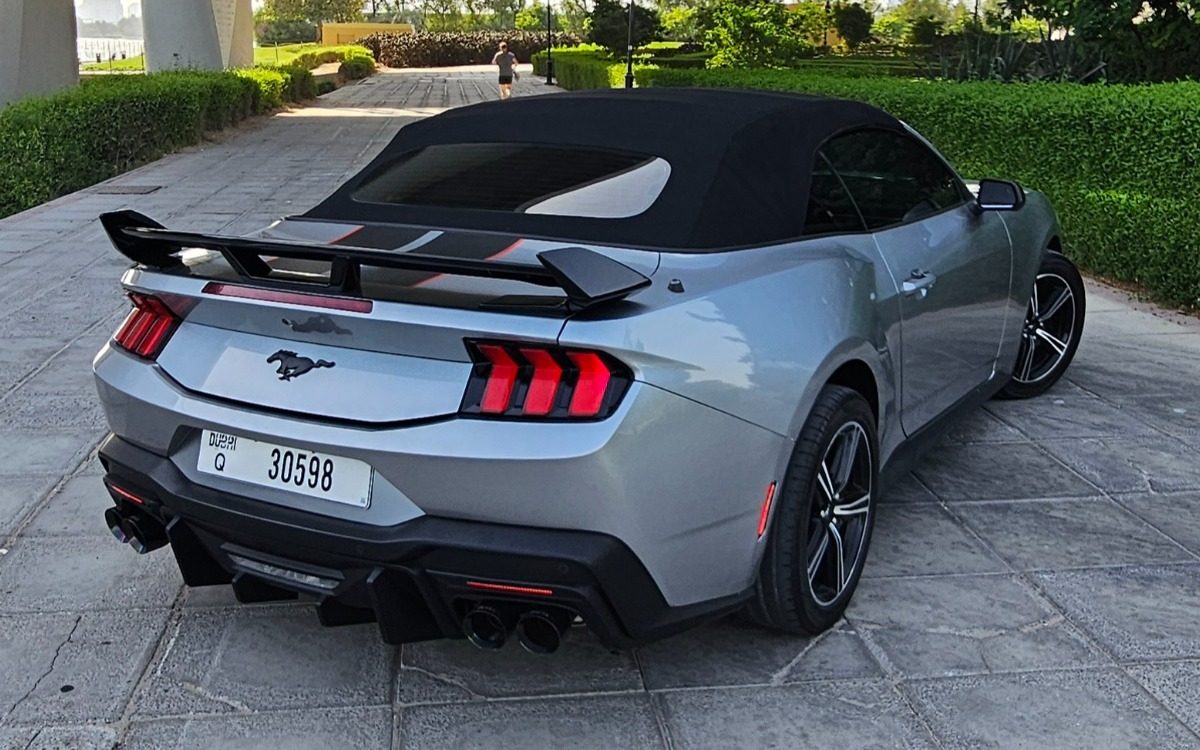 2024 Ford Mustang GT Convertible in Mineral Grey — gallery photo 4 in Dubai