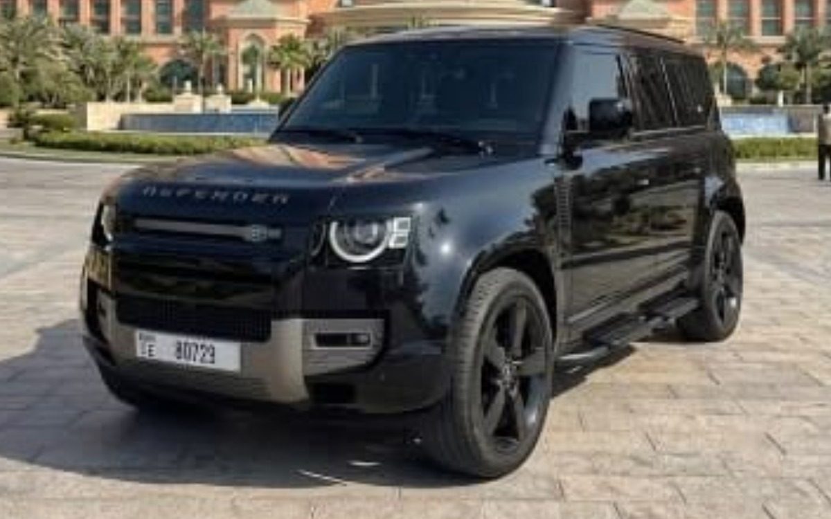 2025 Land Rover Defender 110 X-Dynamic HSE in Solid Black for rent in Dubai