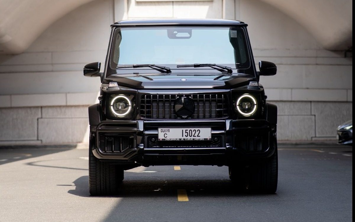 2025 Mercedes-AMG G63 in Solid Black for rent in Dubai