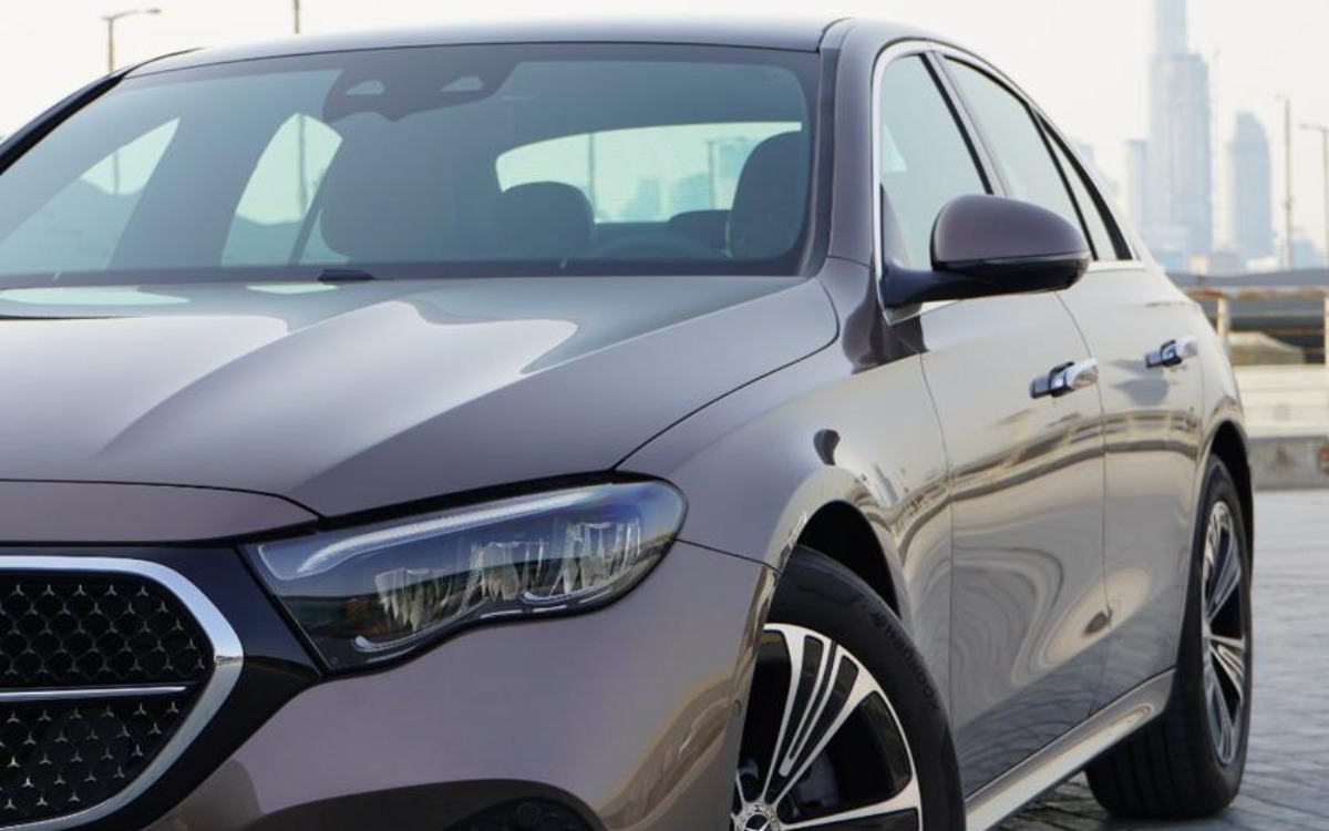 2025 Mercedes-Benz E-Class E200 in Desert Sand — gallery photo 2 in Dubai