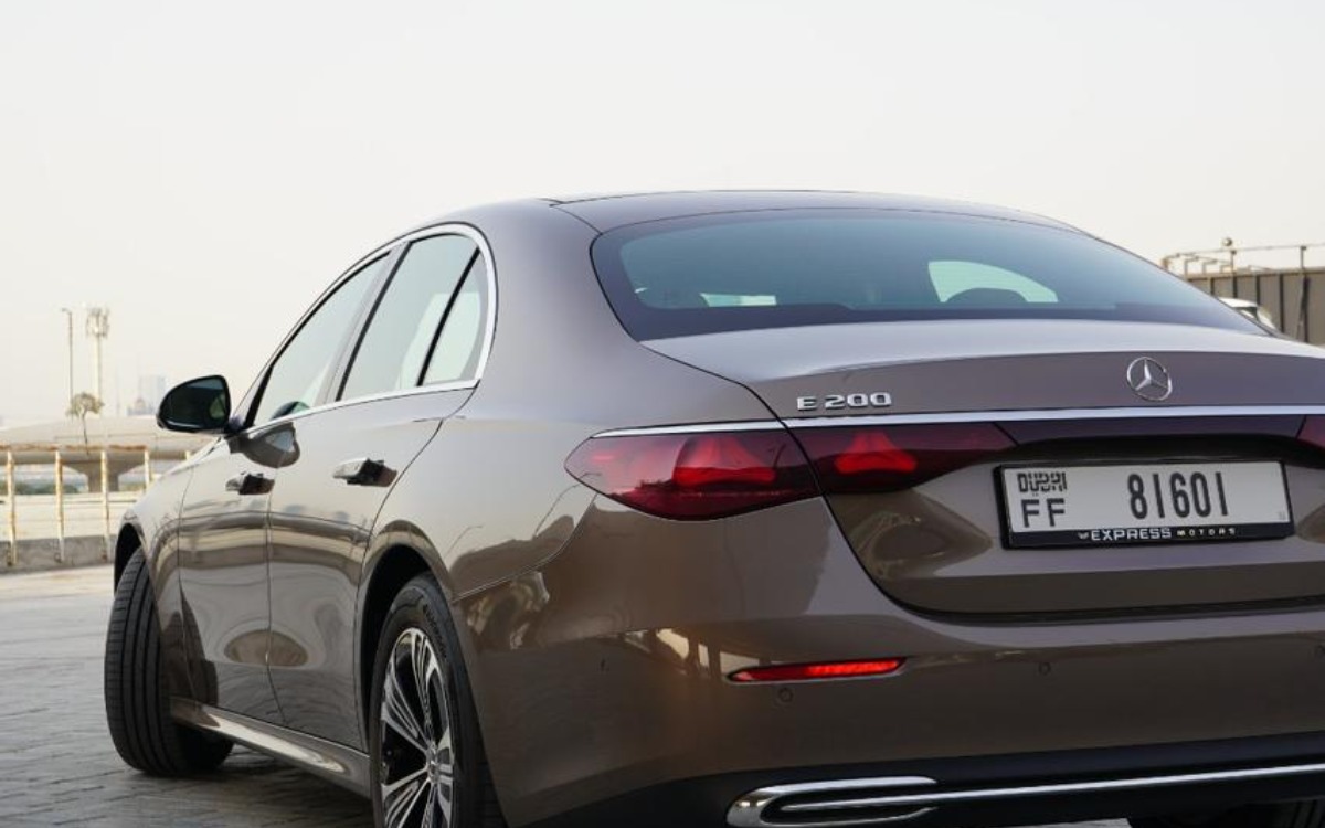 2025 Mercedes-Benz E-Class E200 in Desert Sand — gallery photo 4 in Dubai