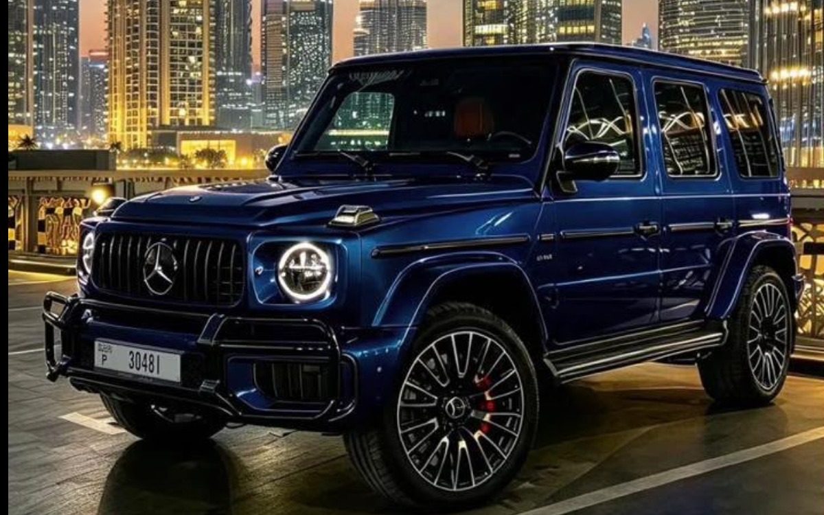 2026 Mercedes-AMG G63 in Navy Blue for rent in Dubai — photo 1